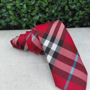 Gravata Xadrez Gold Vermelho