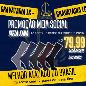 Pacote Meia Social 12 Pares