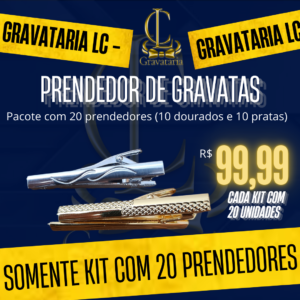 Pacote Prendedor de Gravata - 20 unidades
