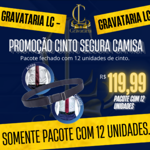 Pacote Cinto Segura Camisa - 12 unidades