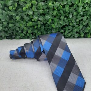 Gravata Xadrez Azul com preto