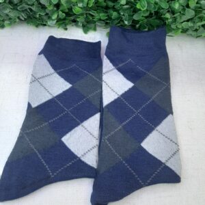 Meia Sportfino Xadrez Azul Marinho 1