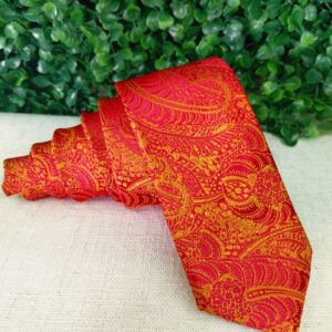 Gravata Kashimir Premium Vermelho Camaleão