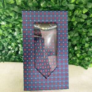 Gravata c/ Lenço Azul com vermelho