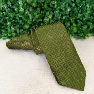 Gravata Trabalhada Verde Oliva