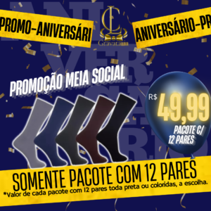 Promoção Pacote de Meias Social Fina 12 Pares