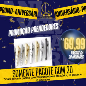 Promoção kit com 20 Prendedores de Gravatas